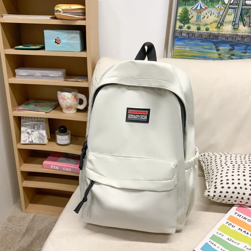 AIBAG Nylon Backpack Unisex Pink/Blue/Green/Black/Gray/White-31