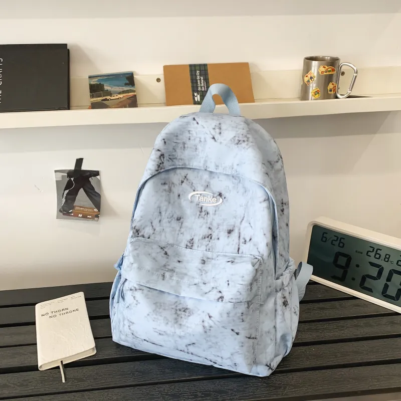 AIBAG Nylon Backpack Unisex Blue/Red/Black/White-3