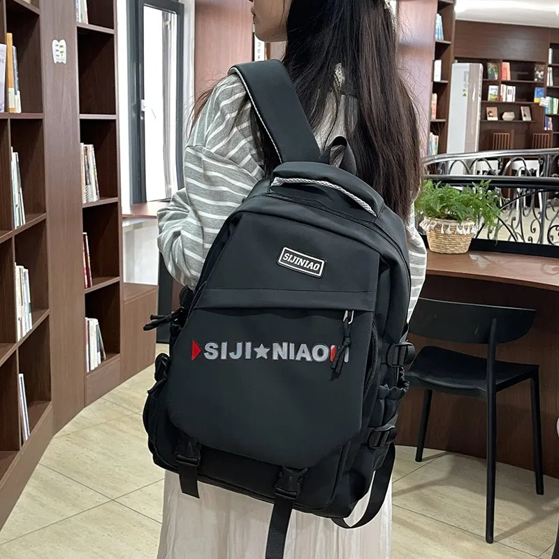 AIBAG Oxford Backpack Unisex Gray/Black/Red/Green/Blue/White-6