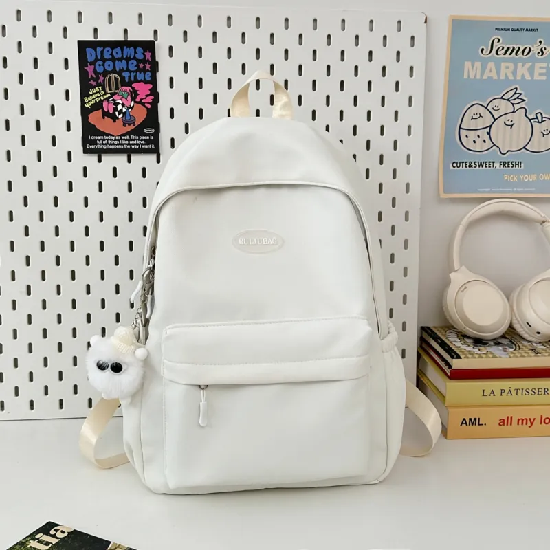 AIBAG Nylon Backpack Unisex White/Black/Yellow/Green/Blue-1