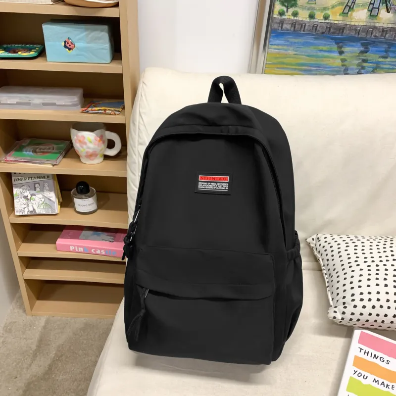 AIBAG Nylon Backpack Unisex Pink/Blue/Green/Black/Gray/White-19