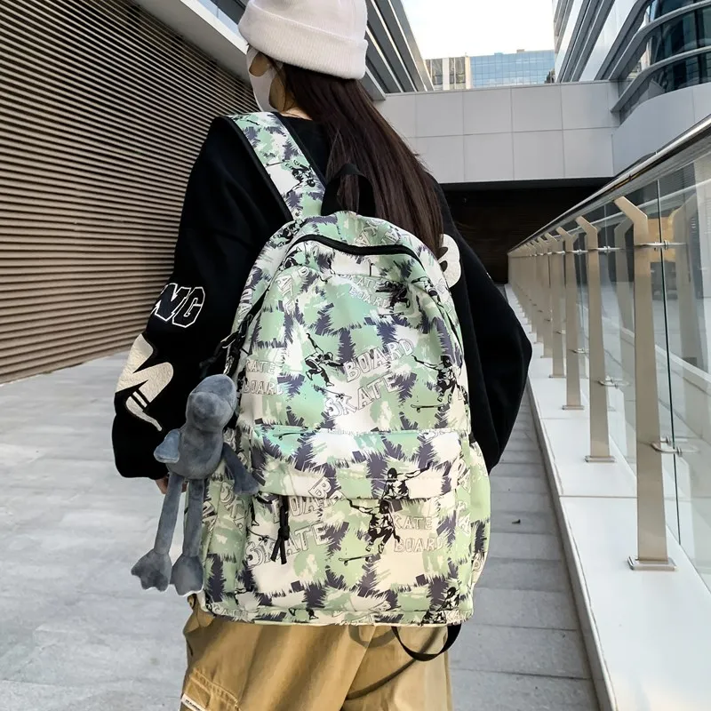 AIBAG Composite Cloth Backpack Unisex Multicolor-15