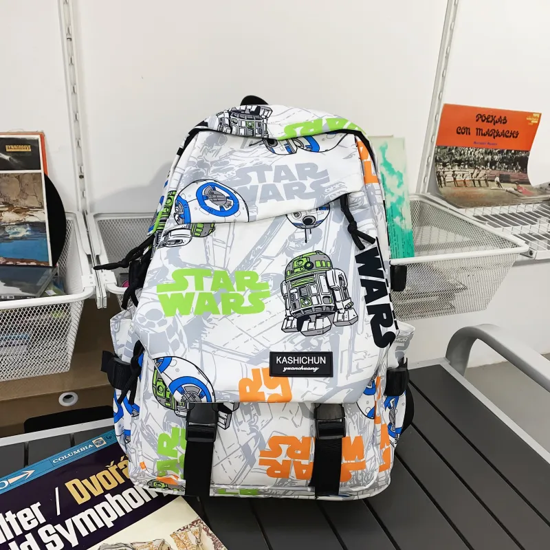 AIBAG Nylon Backpack Unisex White Orange/White Blue/White Gray/Black Blue/Black Gray-6