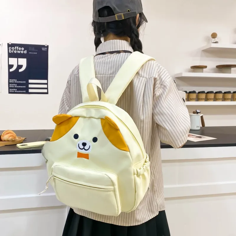 AIBAG Nylon Backpack Regular Unisex White/Black/Yellow-16