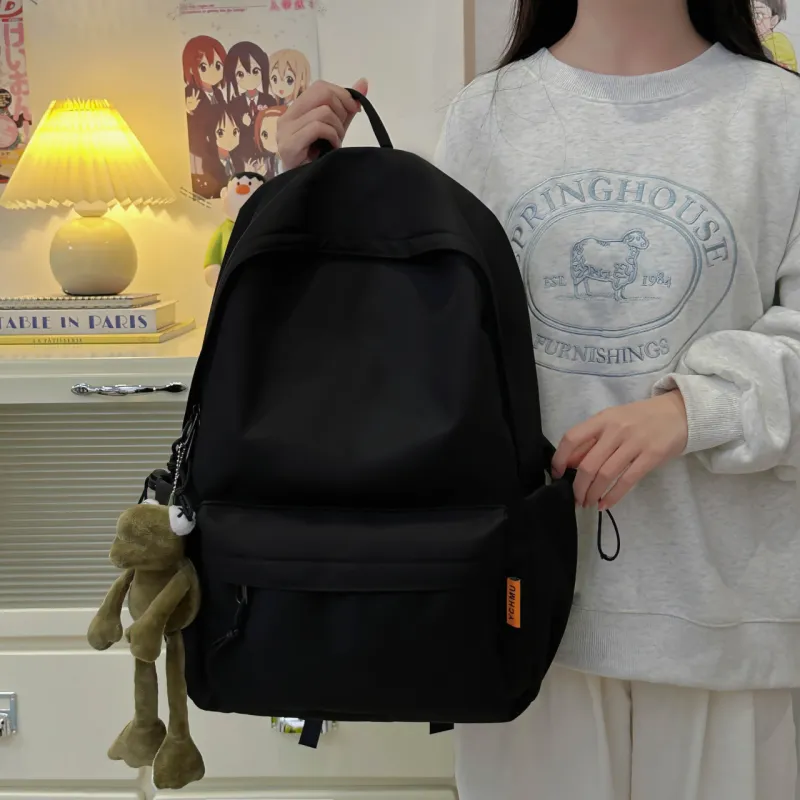 AIBAG Nylon Backpack Unisex White/Gray/Black/Red-18