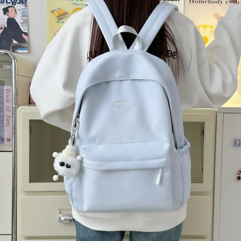 AIBAG Nylon Backpack Unisex White/Black/Yellow/Green/Blue-27