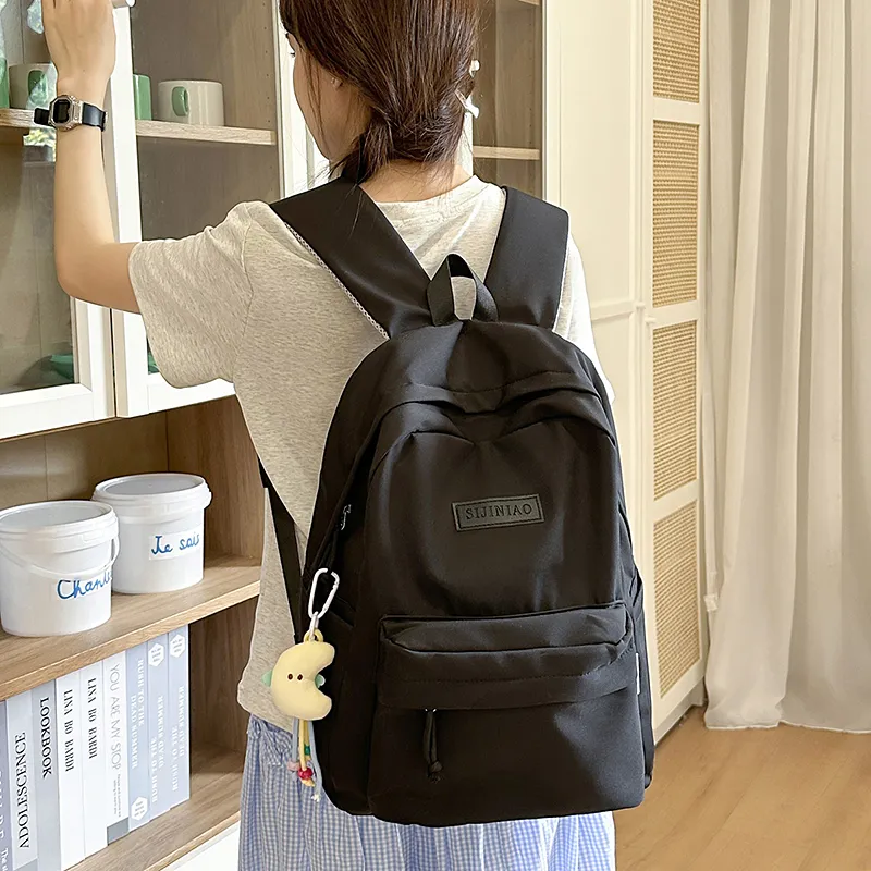 AIBAG Nylon Backpack Unisex Ecru/Green/Purple/Blue/Black-31