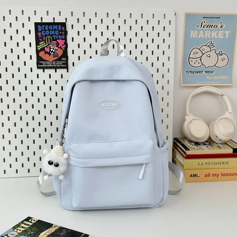 AIBAG Nylon Backpack Unisex White/Black/Yellow/Green/Blue-25