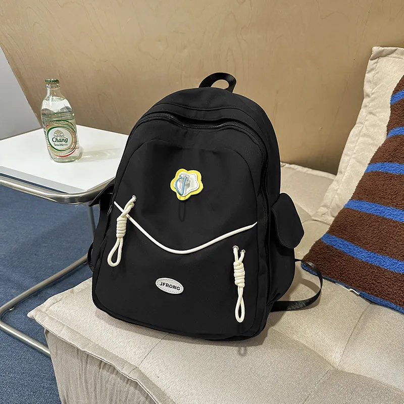 URBAN FOREST Nylon Backpack Unisex White/Black/Light Yellow/Sky Blue/Pink-7