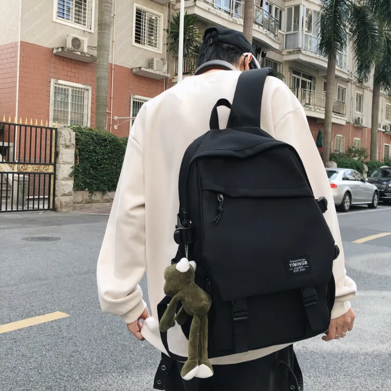 URBAN FOREST Nylon Backpack Unisex Blue/White/Black/Gray/Burgundy-13