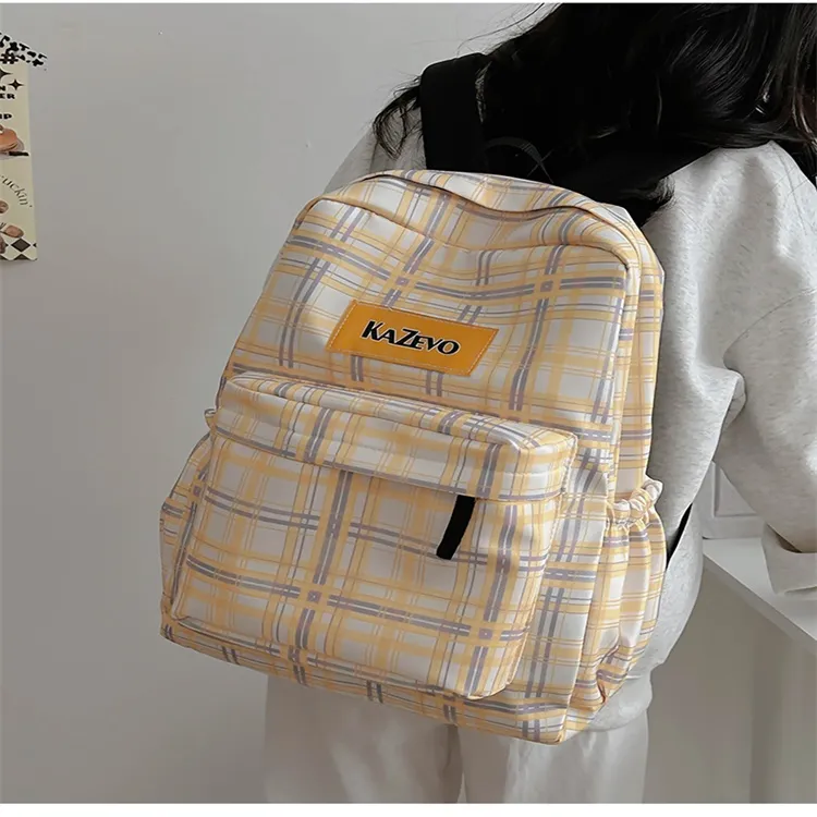 URBAN FOREST Nylon Backpack Women's Yellow/Blue/Pink-1