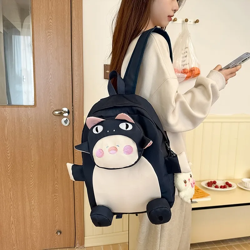 URBAN FOREST Nylon Backpack Regular Unisex Black/Pink/Dark Blue-14