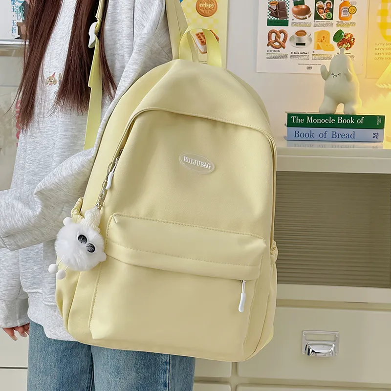 URBAN FOREST Nylon Backpack Unisex Green/Blue/Yellow/Black/White-15
