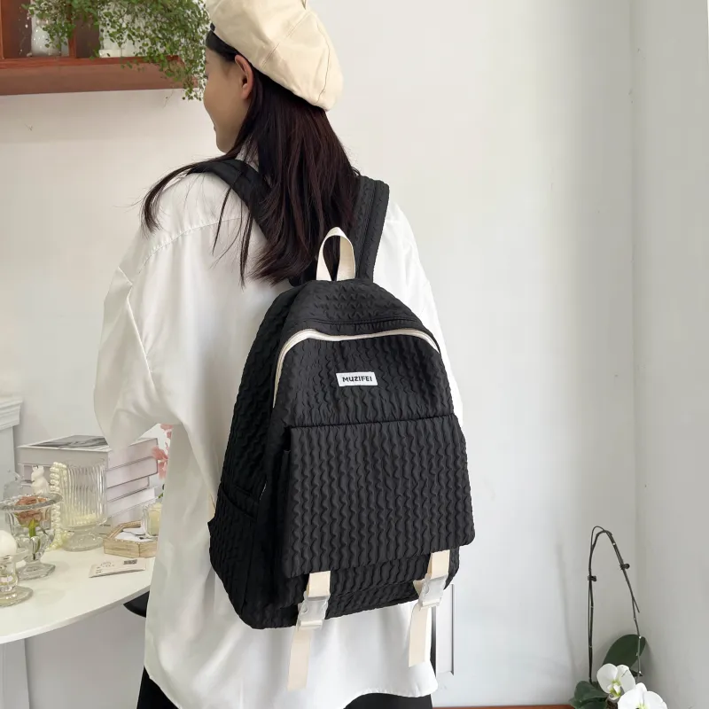 URBAN FOREST Polyester Backpack Unisex Sky Blue/Yellow/Green/Pink/Black-24