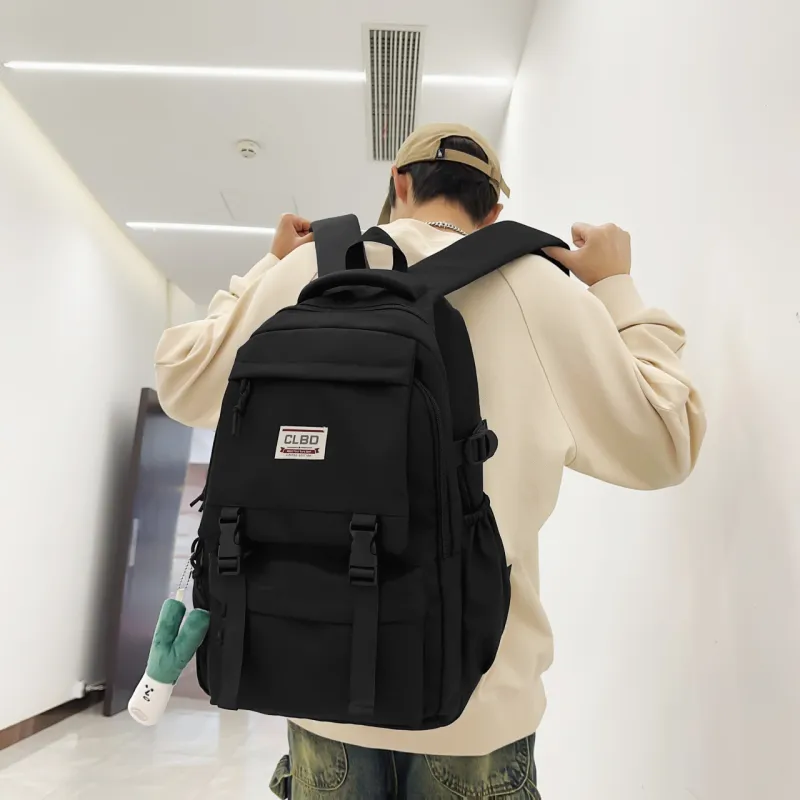 URBAN FOREST Nylon Backpack Regular Unisex White/Black/Red/Purple-9
