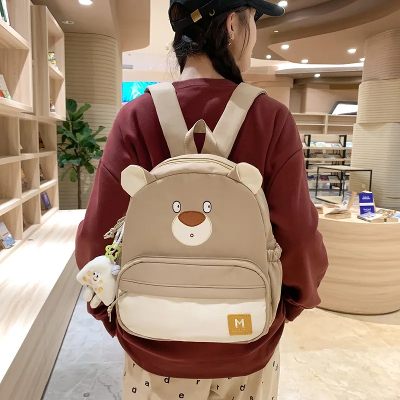 URBAN FOREST Nylon Backpack Regular Unisex Purple/Brown/Khaki/Blue/Pink/Black-10