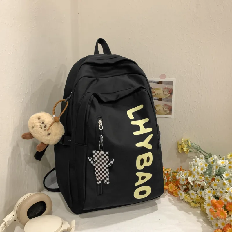 URBAN FOREST Nylon Backpack Women's White/Black/Yellow/Blue/Pink-5