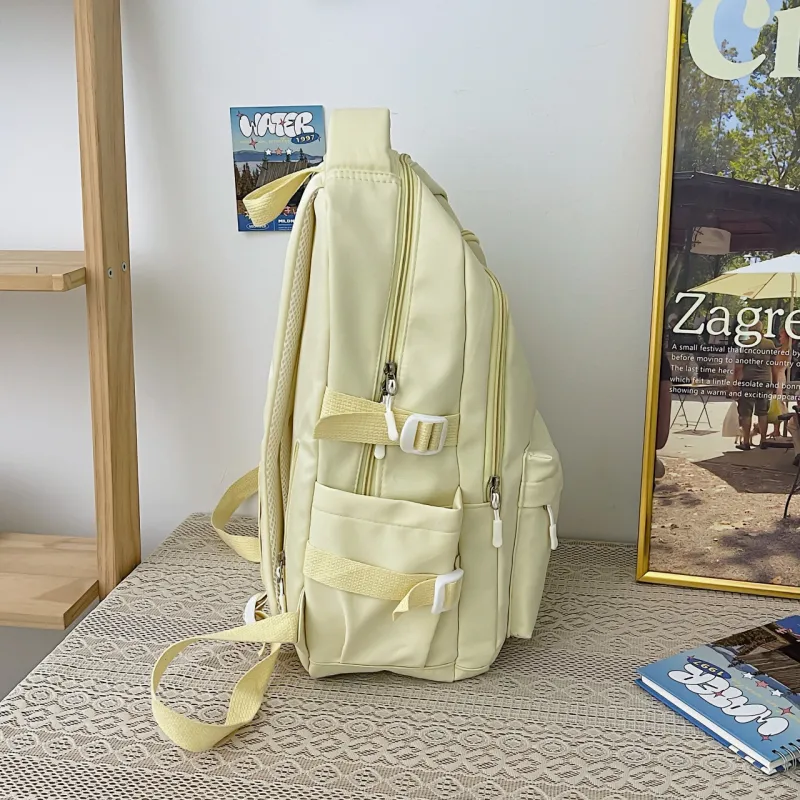 URBAN FOREST Nylon Backpack Regular Women's White/Black/Violet/Yellow/Blue-18