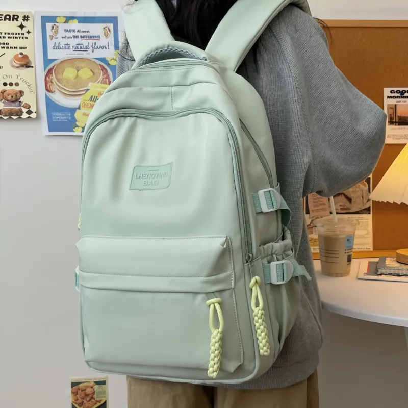URBAN FOREST Nylon Backpack Unisex White/Black/Yellow/Green/Blue-8