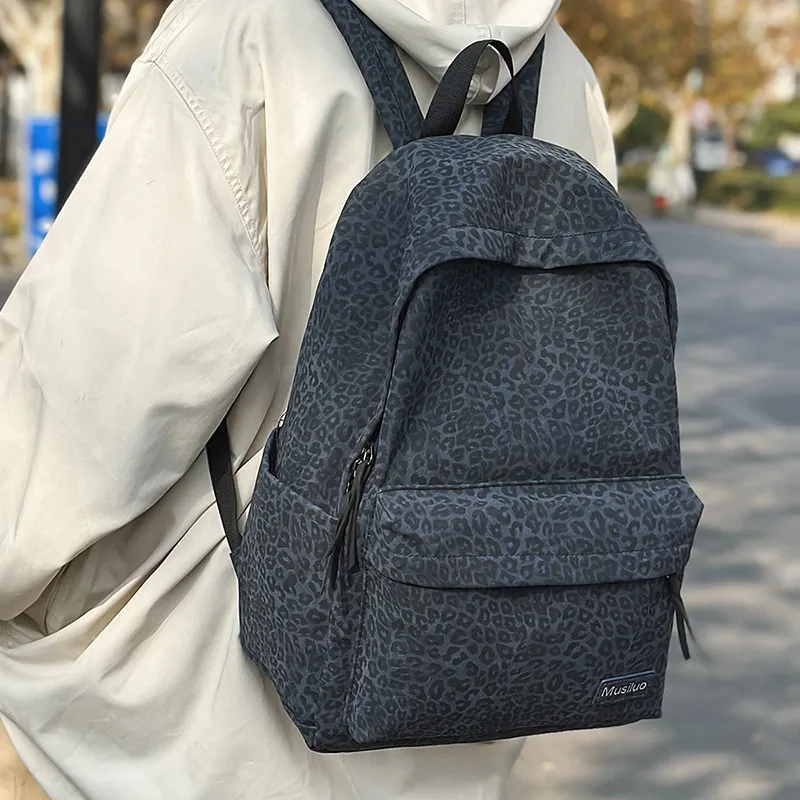 URBAN FOREST Flannelette Backpacks Regular Unisex Brown/Blue/Black-7