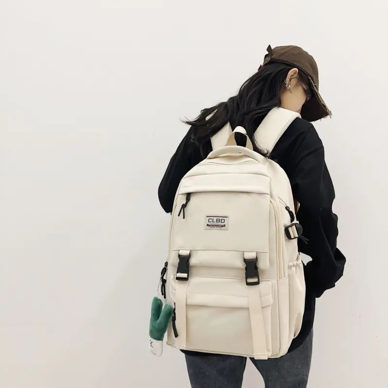 URBAN FOREST Nylon Backpack Regular Unisex White/Black/Red/Purple-6