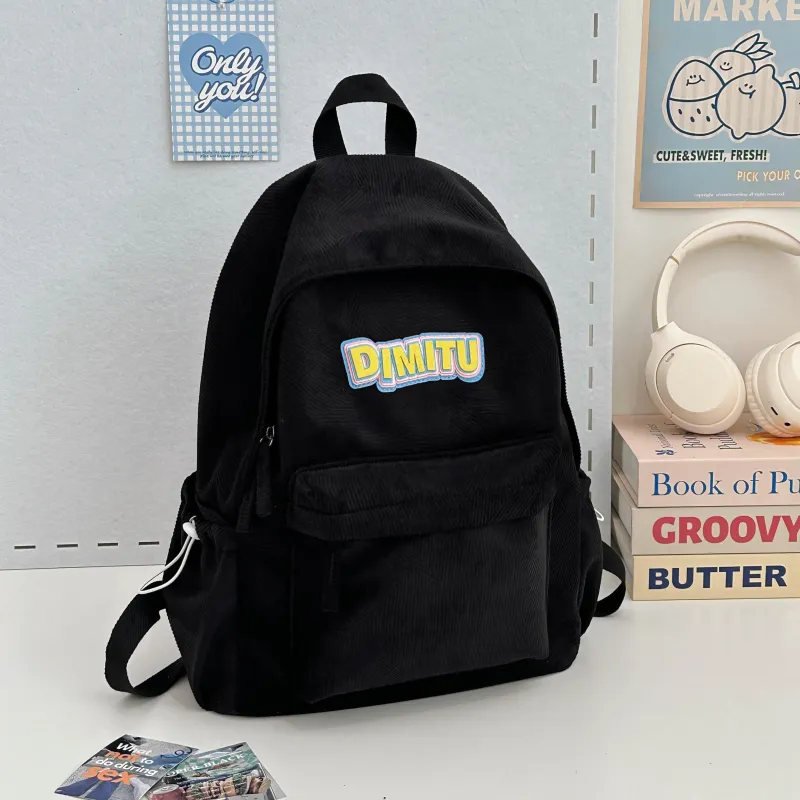 URBAN FOREST Nylon Backpack Unisex Blue/Gray/Black/Coffee-1
