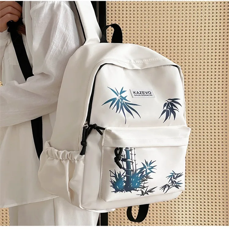 URBAN FOREST Polyester Backpack Regular Unisex White/Black-1