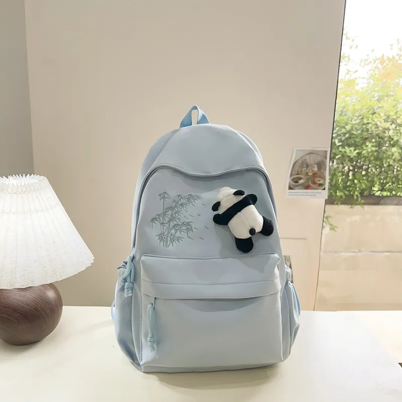URBAN FOREST Nylon Backpack Unisex Ecru/Black/Pink/Light Yellow/Light Green/Light Blue-22