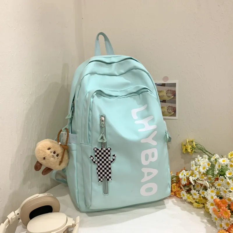 URBAN FOREST Nylon Backpack Women's White/Black/Yellow/Blue/Pink-14