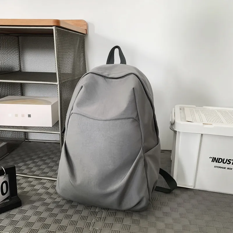 URBAN FOREST Nylon Backpack Unisex White/Gray/Black/Khaki/Green-5