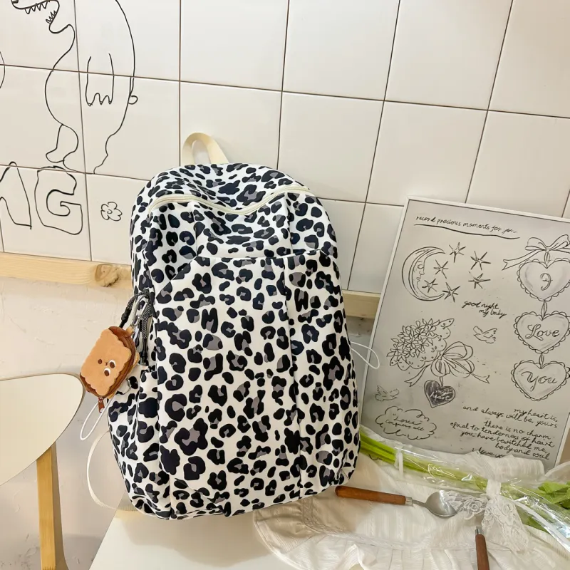 URBAN FOREST Nylon Backpack Unisex Black/Blue/Pink/Brown-2