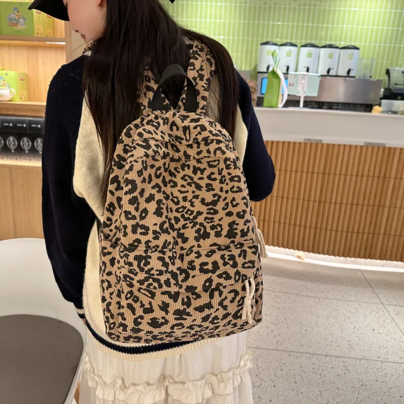 URBAN FOREST Corduroy Backpack Unisex Multicolor-2