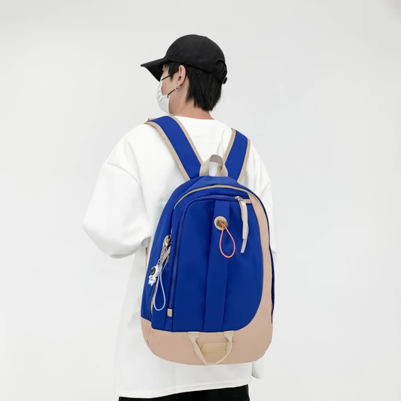 URBAN FOREST Nylon Backpack Unisex Ecru/Black/Burgundy/Jasper/Blue-21