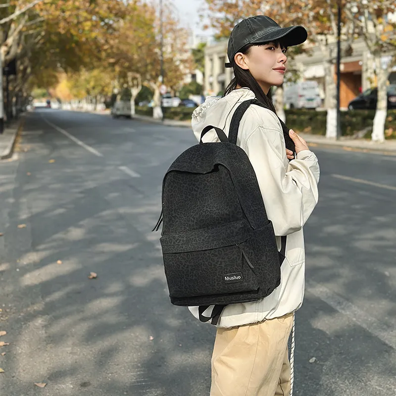 URBAN FOREST Flannelette Backpacks Regular Unisex Brown/Blue/Black-13