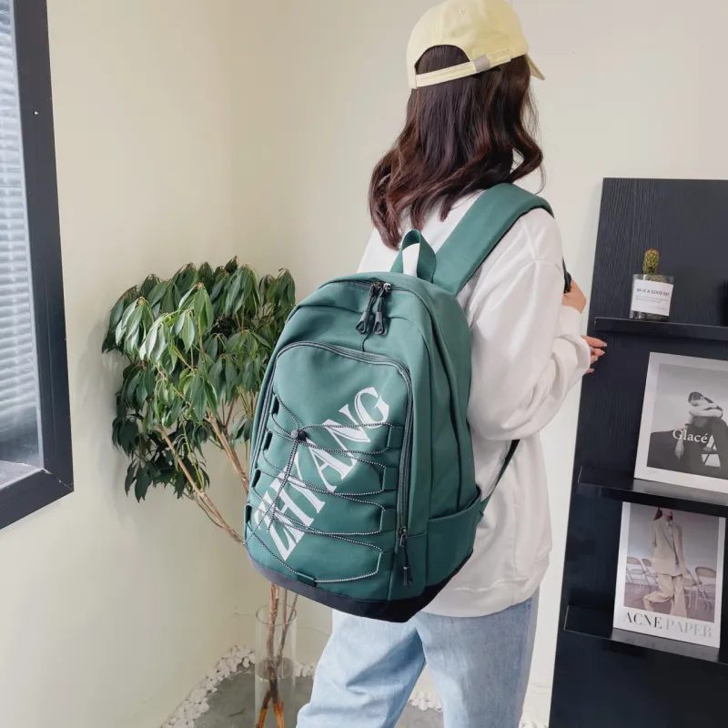 URBAN FOREST Nylon Backpack Unisex Blue/Green/Purple/Black-10
