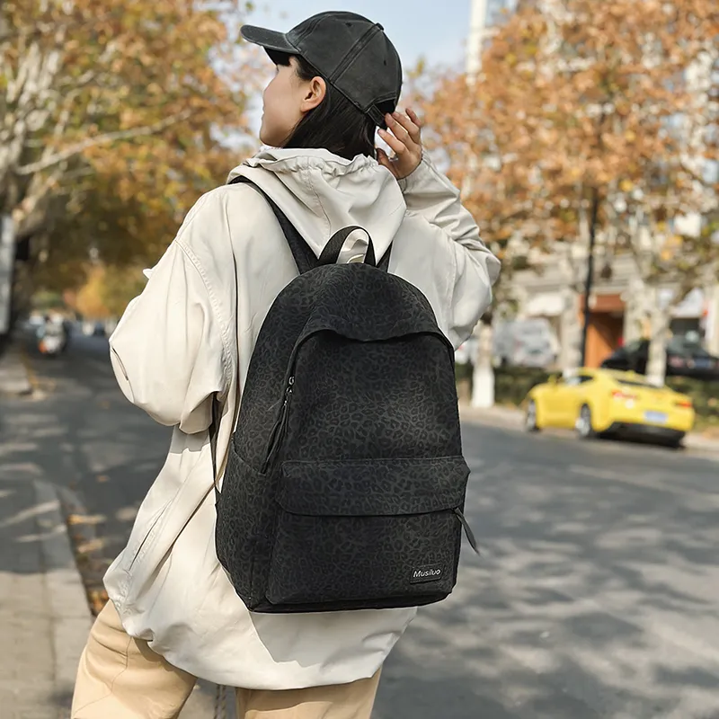 URBAN FOREST Flannelette Backpacks Regular Unisex Brown/Blue/Black-12