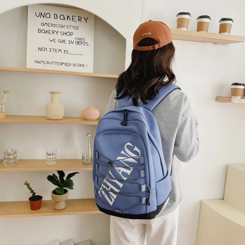 URBAN FOREST Nylon Backpack Unisex Blue/Green/Purple/Black-1