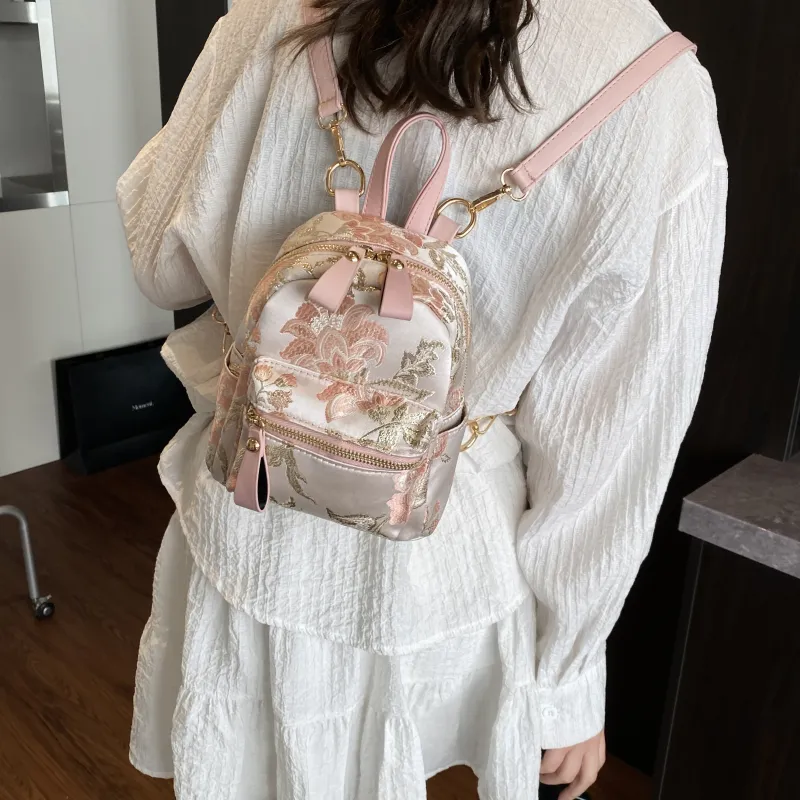 URBAN FOREST PU Backpack Mini Women's Pink/White-6