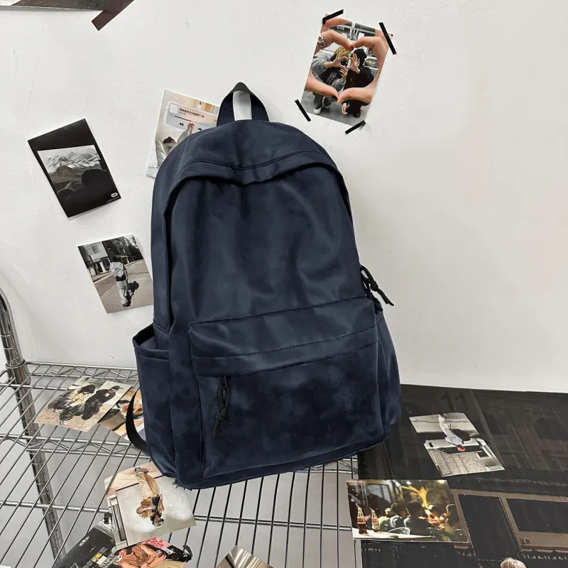 URBAN FOREST PU Backpack Unisex Gray/Blue/Coffee-11