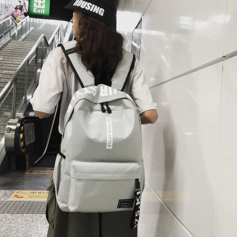 URBAN FOREST Oxford Backpack Unisex Black & Red/Black & Yellow/Light Gray/Dark Gray/Black/Red-9