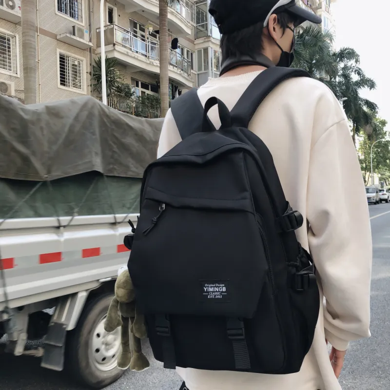URBAN FOREST Nylon Backpack Unisex Blue/White/Black/Gray/Burgundy-16