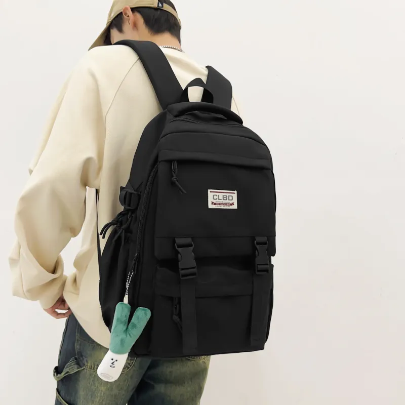 URBAN FOREST Nylon Backpack Regular Unisex White/Black/Red/Purple-8