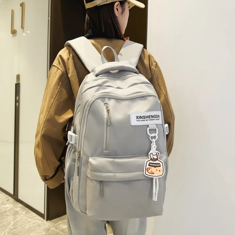 URBAN FOREST Polyester Backpack Tubas Unisex White/Black-10