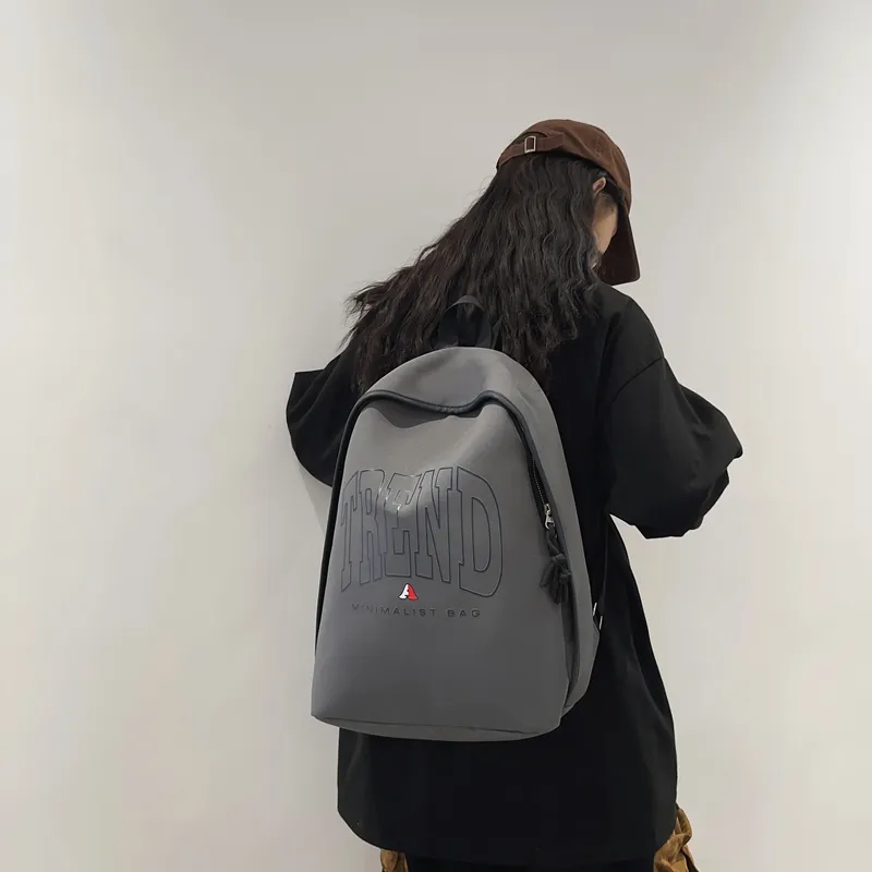URBAN FOREST Nylon Backpack Unisex Pink/Light Purple/Khaki/Black/White/Gray-19