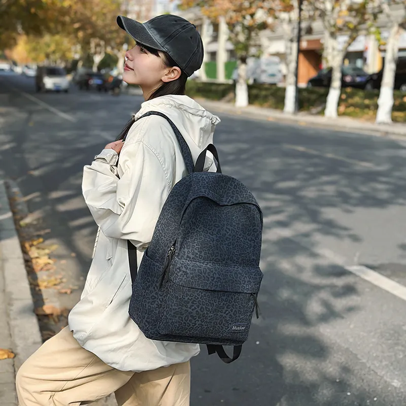URBAN FOREST Flannelette Backpacks Regular Unisex Brown/Blue/Black-9