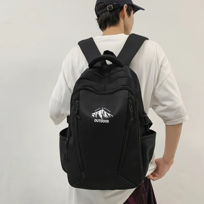 URBAN FOREST Nylon Backpack Unisex Orange/Green/Red/Black/White-16