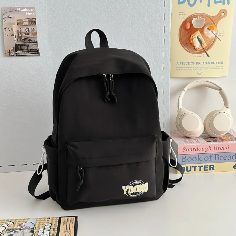 URBAN FOREST Nylon Backpack Unisex Pink/Light Blue/Burgundy/Black/White-18