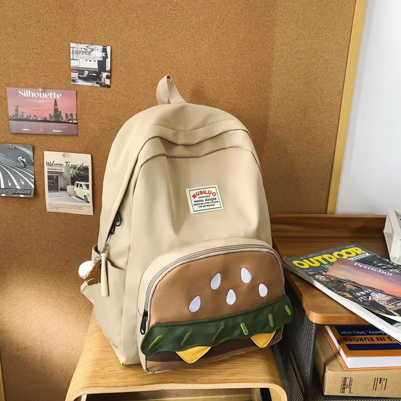 URBAN FOREST Nylon Backpack Regular Unisex Khaki/Brown-2