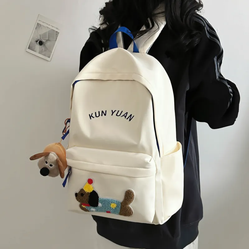 URBAN FOREST Nylon Backpack Women's Black/White/Red/Yellow/Green-3