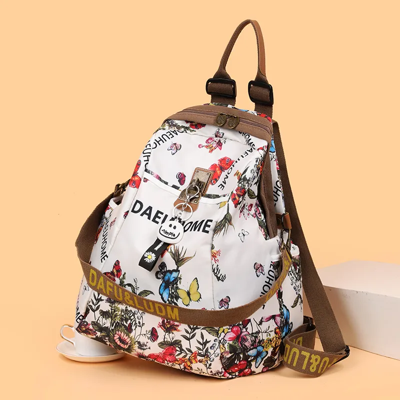URBAN FOREST Nylon Backpack Regular Women's White-3